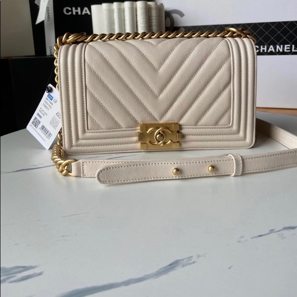 CHANEL Handbags - Chanel Classic Flap Quilted Boy Bag Calfskin